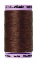 Silk-Finish Friar Brown50wt 500M Solid Cotton Thread