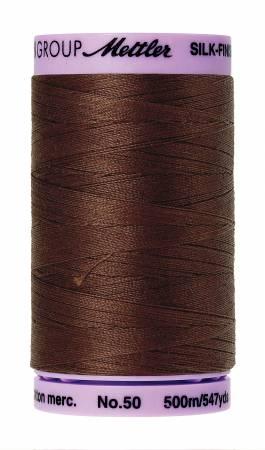 Silk-Finish Friar Brown50wt 500M Solid Cotton Thread
