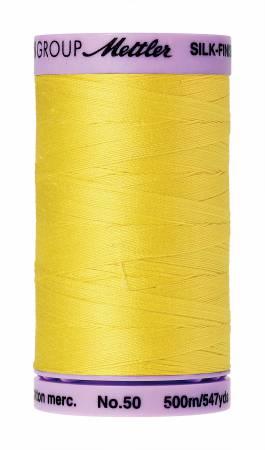 Silk-Finish Lemon Zest50wt 500M Solid Cotton Thread