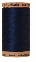 Silk-Finish Navy 40wt 500yd Solid Cotton Thread