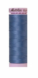 Silk-Finish Smoky Blue 50wt 150M Solid Cotton Thread
