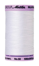 Silk-Finish White50wt 500M Solid Cotton Thread