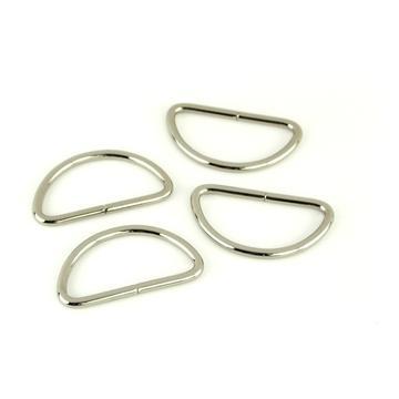 Nickel D-Rings 1.5" 4pcs STS182S