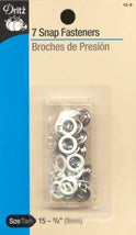 Snap Fastener White 4 Part 7ct 15-9
