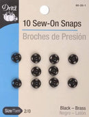 Snap Sew-On Size 2/0 Black 80-2-0-1