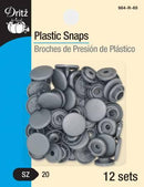 Snaps Plastic Silver Round 98R-R-65