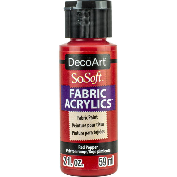 SoSoft Fabric Acrylic Paint 2oz Red Pepper DSS2OZ-88