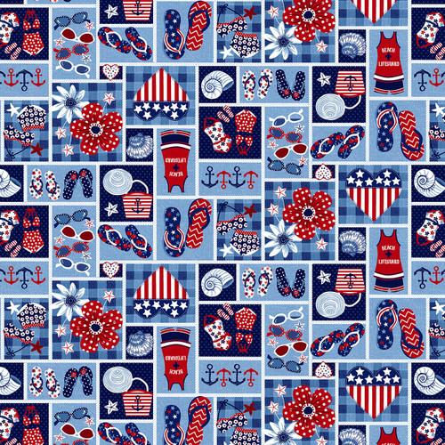 Star Spangled Beach-Chambray 7479-11