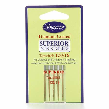 Superior Topstitch Machine Needle Size 100/16 5ct - 13210016