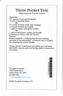 Folded Pocket Tote Pattern TQC-683