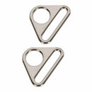 Triangle Ring Flat 1" Nickel 2pcs HAR1TRNTWO