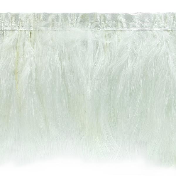 Tristan Feather Trim 8" White -  IR8027WH