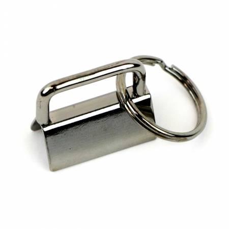 Two Key Fobs 1" Gunmetal STS212B