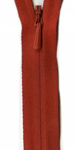 Unique Invisible Zipper 18" - Rust