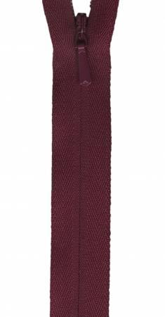 Unique Invisible Zipper 9" - Burgundy