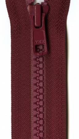 Vislon 1-Way Separating Zipper 18in Burgundy VSP18-527