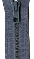 Vislon 1-Way Separating Zipper 18in Dark Gray VSP18-578