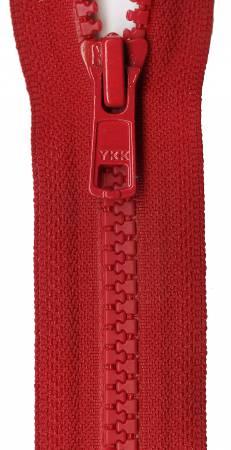 Vislon 1-Way Separating Zipper 18in Red VSP18-519