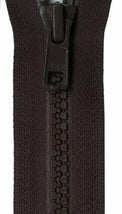 Vislon 1-Way Separating Zipper 18in Sable Brown VSP18-570