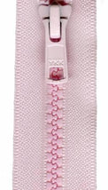Vislon 1-Way Separating Zipper 28in Baby Pink VSP28-512