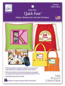 White Quick Fuse Inkjet Fabric Sheets 930J
