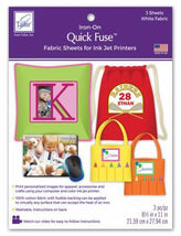 White Quick Fuse Inkjet Fabric Sheets 930J