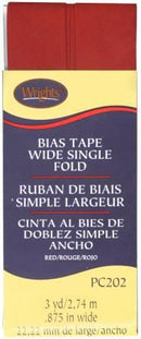Wide Single Fold Bias Tape Red-  117202065