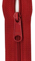 Ziplon Closed Bottom Zipper 9" - Red - 04-09519