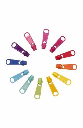 Zipper Pull Set 12pc #4.5-Brights ZIPULL-BRT12