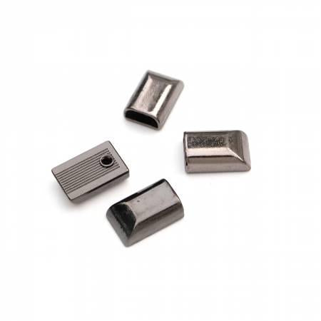 Zipper Stopper Gunmetal 4pcs for zipper/cord ends